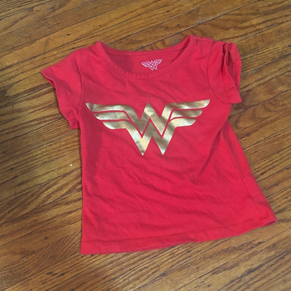 Wonder Woman Red Short Sleeve Kids Tee
